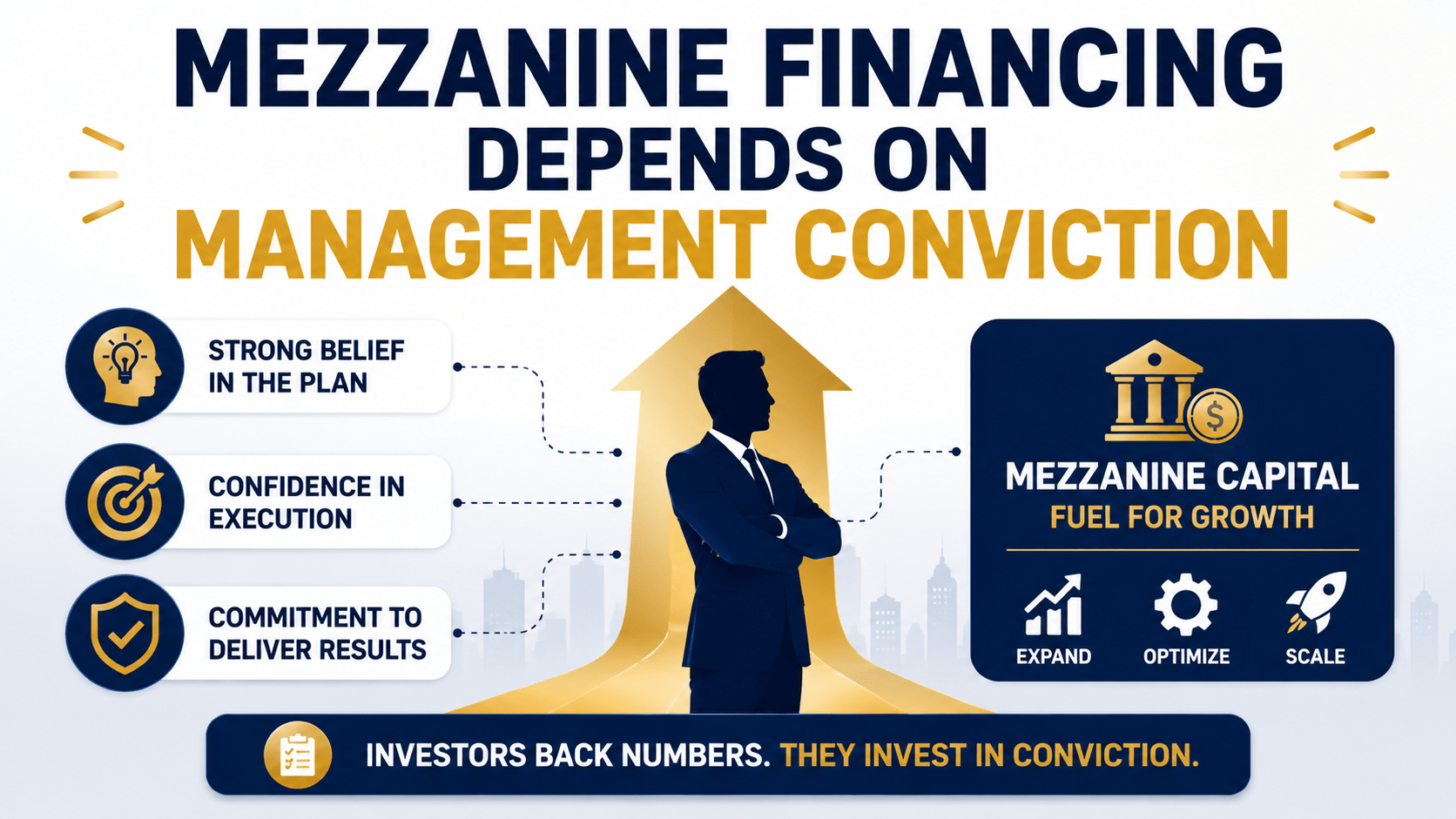 mezzanine financing-management conviction infographic